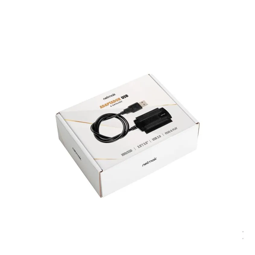 Cable adaptador USB a IDE y SATA C55 Netmak NM-C61