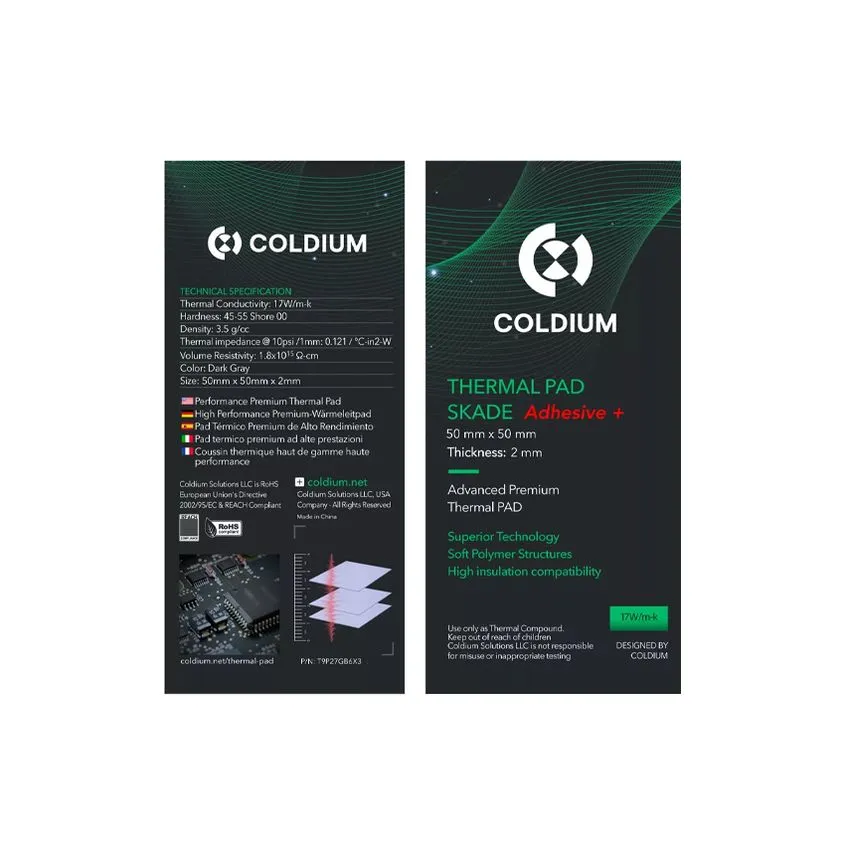 Pad Termico Coldium Origins 50x50 2mm Alto Rendimiento 3TGUXAS8XZ