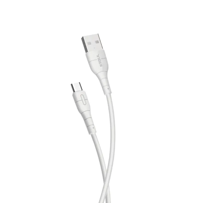 Cargador de Auto Dual USB 2.4A 10W c/ Cable Tipo-C Soul CA-DUSB10WT