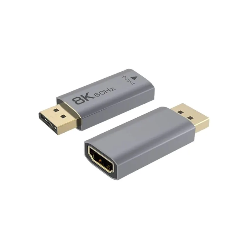 Adaptador Display Port 8K A HDMI 2.1 8K@60Hz 4K@120Hz Intco 06-009-8K