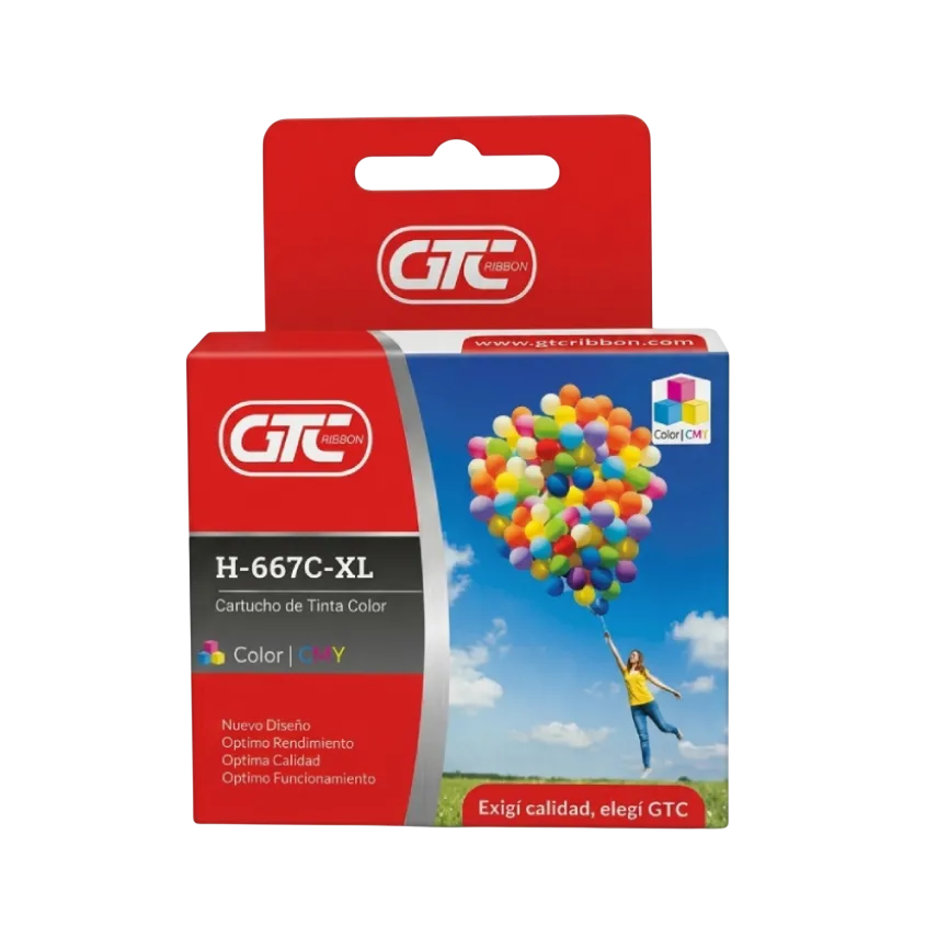 Cartucho GTC Compatible HP 667XL Color GT-667XLC