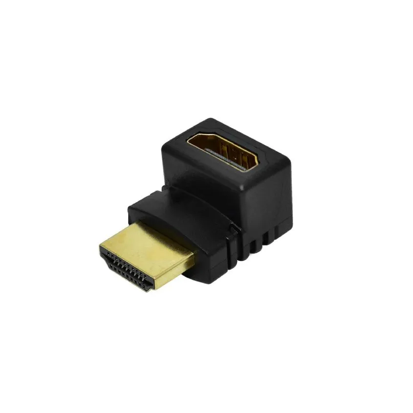 Adaptador HDMI Macho a Hembra 90 Grados Nisuta Conectores Dorados NSADHD90