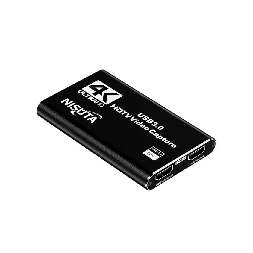 Capturadora HDMI USB 3.0 con loop, auricular y microfono Nisuta NSCVHD2