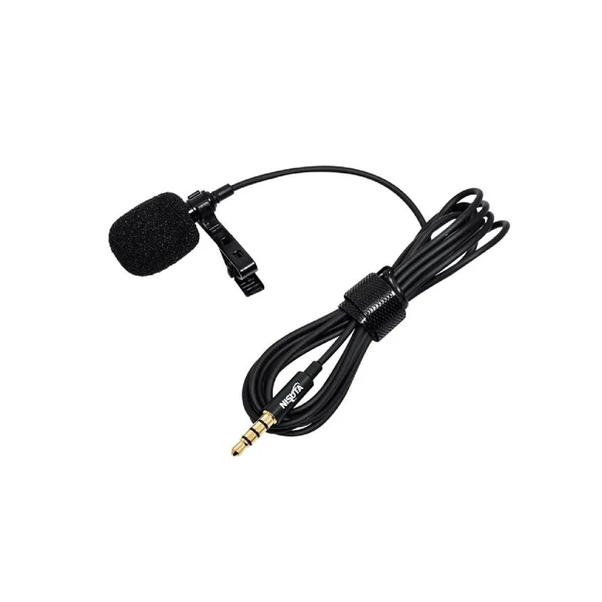 Microfono Corbatero Cable de 3,5mm Nisuta Negro NSMIC230C