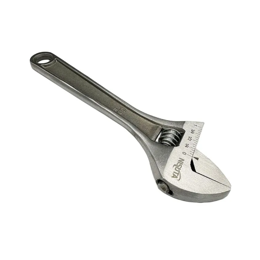 Llave francesa de 8" Acero al Carbono Nisuta NSLF8