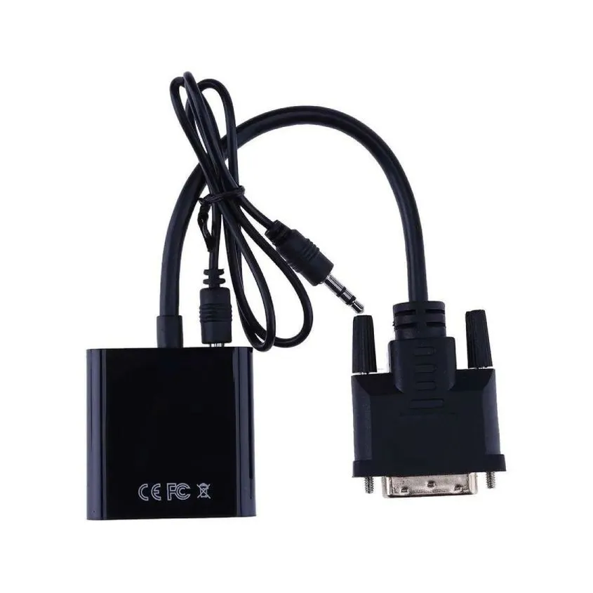 Adaptador DVI-D M A VGA H (24+1) con AUDIO Intco 09-020