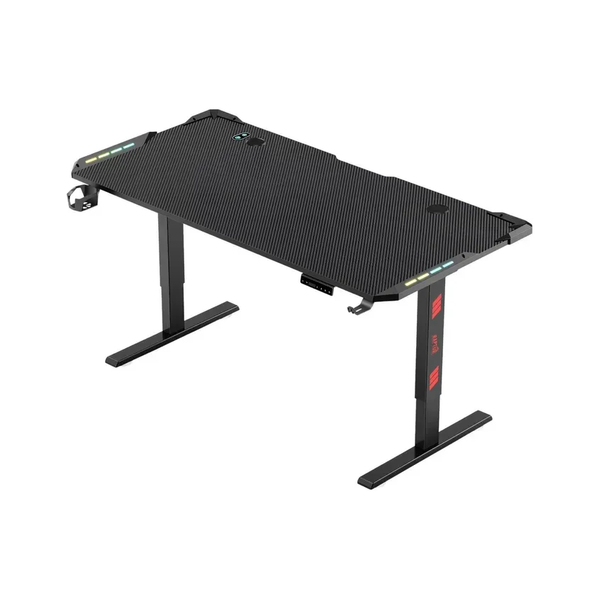 Escritorio Gamer Raptor Glow Station RGB c/elevacion h/80kg c/portavasos + porta auricular 1-0418177