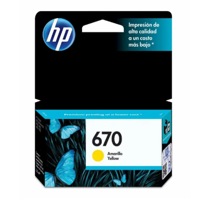 Cartucho Original HP 670 YELLOW INK CARTRIDGE CZ116AL 1-0417673