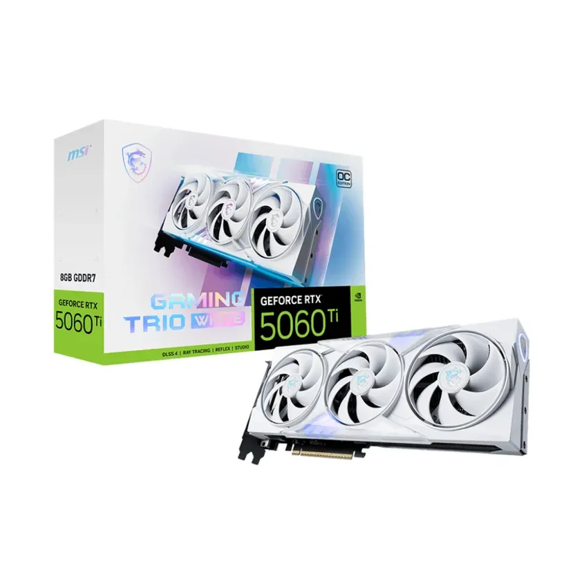 Placa VGA MSI GeForce RTX 5060 Ti 8G GAMING TRIO OC WHITE 1-0418096