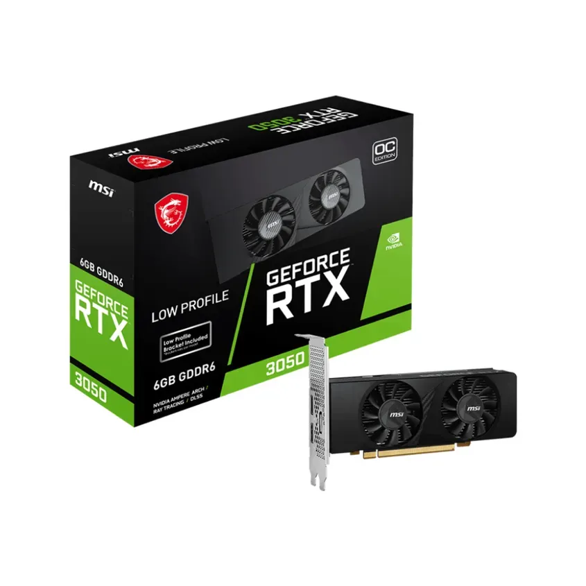 Placa VGA MSI GeForce RTX 3050 LP 6G OC 1-0416542