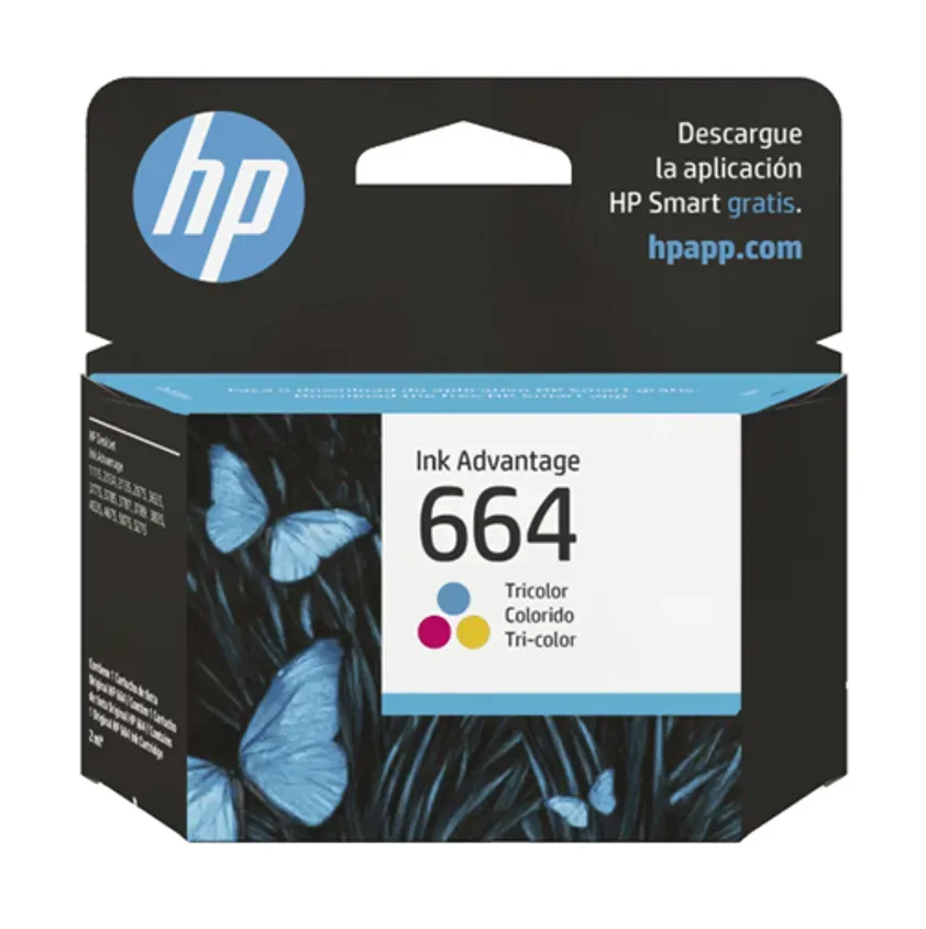 Cartucho De Tinta Original Hp 664 Tri Color 2ml. F6v28ab INKCARTHP664C-O