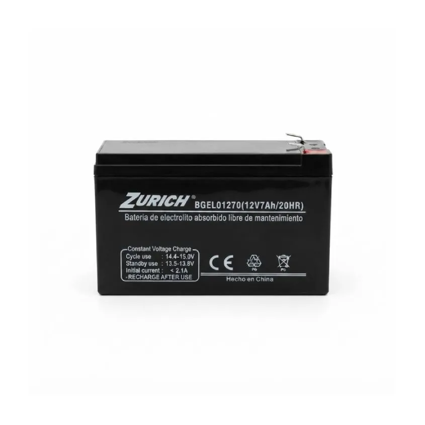 Bateria Electrolito Absorbido 12V 7A Zurich BGEL01270