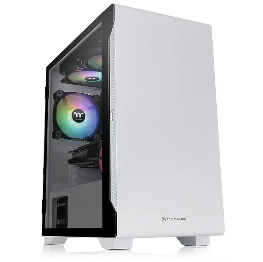 Gabinete TT S100 Mid-Tower TG Fan x1 White 1-0413074