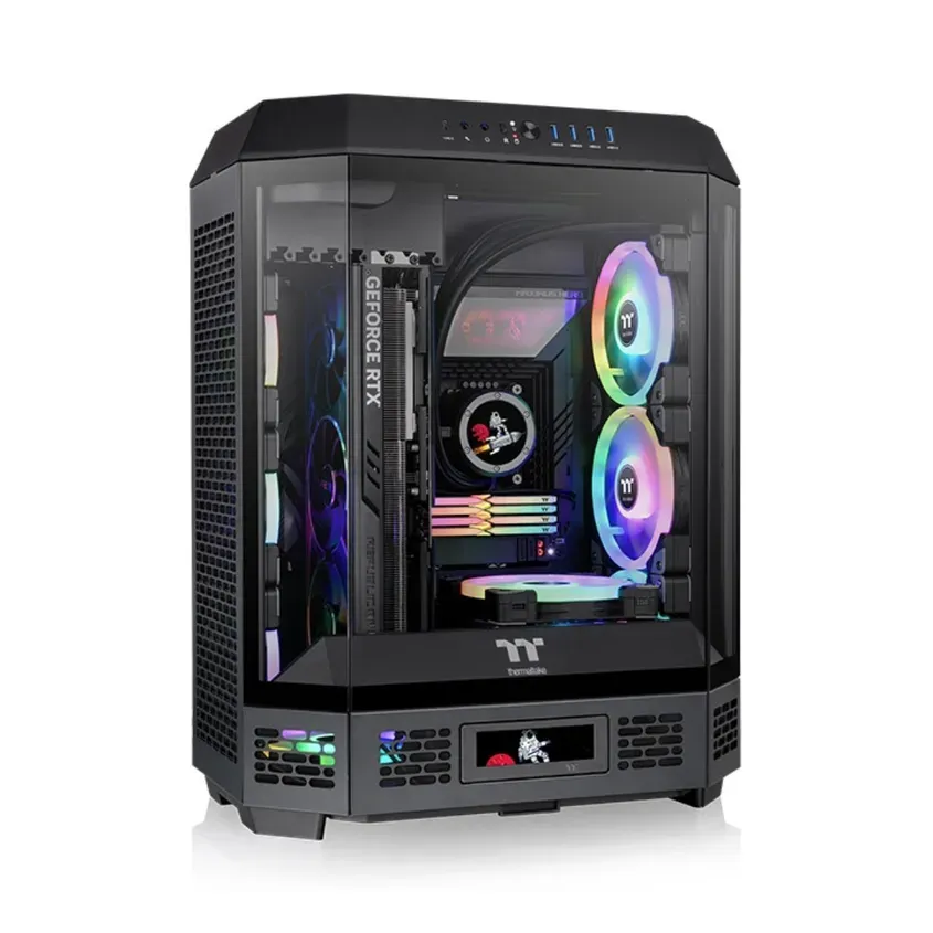 Gabinete TT The Tower 600 Mid-Tower TG x3 Fan x2 Black 1-0416678