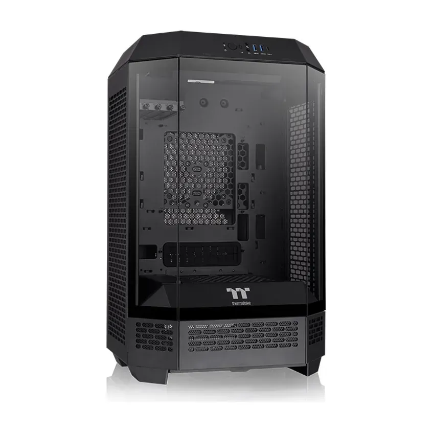 Gabinete TT The Tower 300 Mid-Tower TG x3 Fan x2 Black 1-0416286