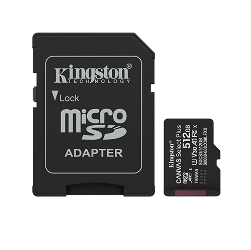 Microsd Kingston 512gb C/adap Gen3 150mb/s Canvas S Plus Cl10