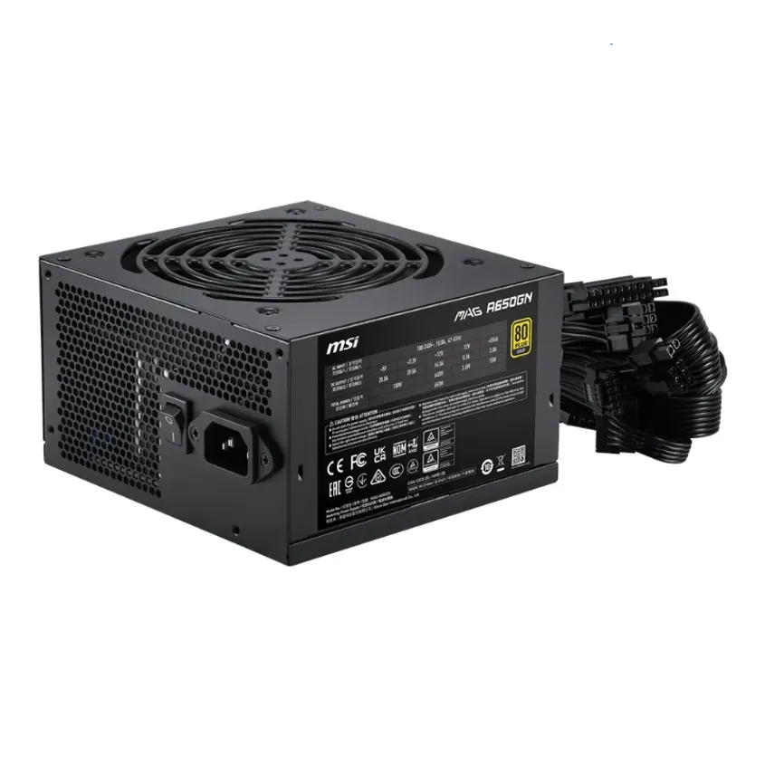 Fuente Msi Mag A650gn 650w 80 Plus Gold