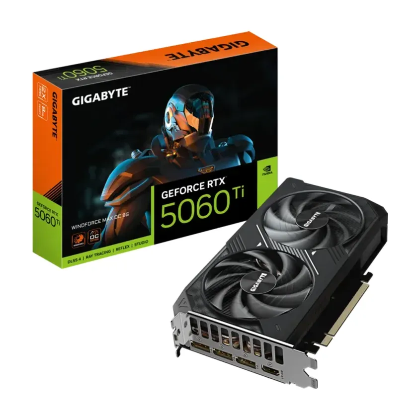 Placa de video VGA Gigabyte GeForce RTX 5060 Ti WINDFORCE MAX OC 8G 1-0418604