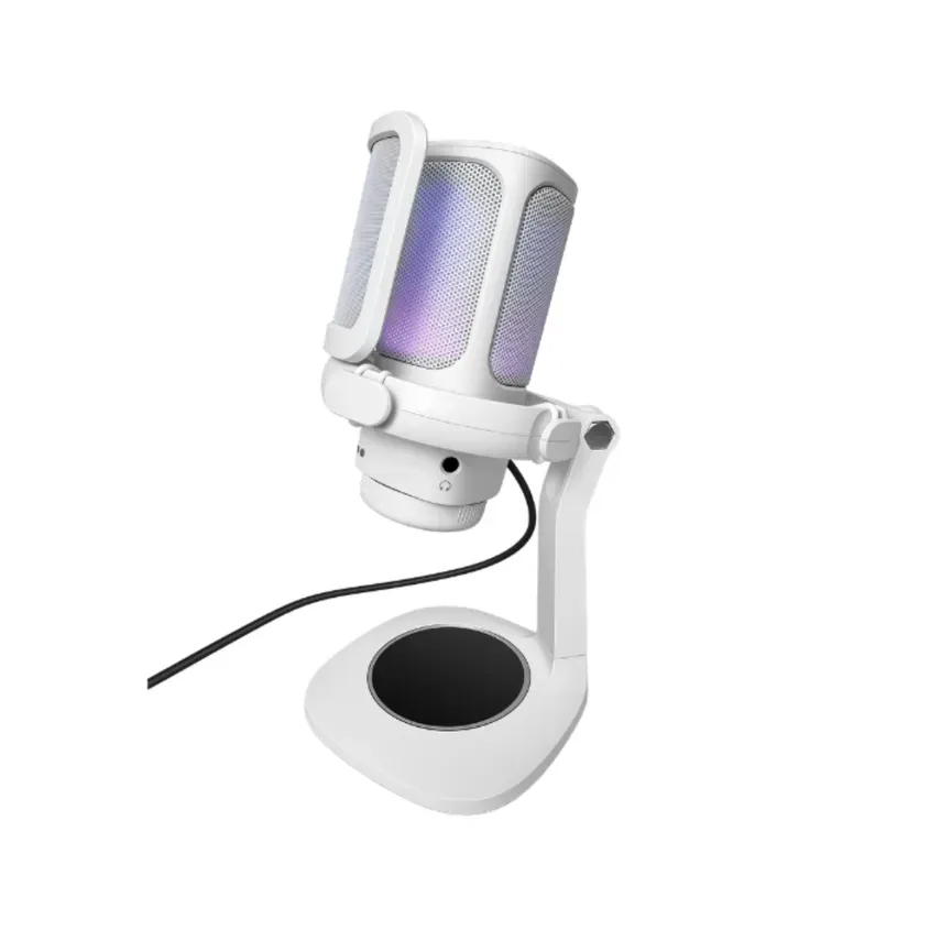 Microfono Raptor Vox RGB USB p/Streaming White 1-0418501