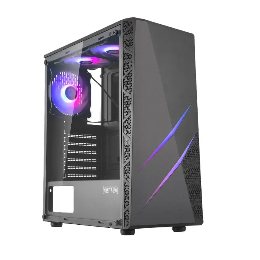 Gabinete Raptor Blaze Force V2 Tg Mid-tower Rgb Fan X3 W/button Control 1-0417843
