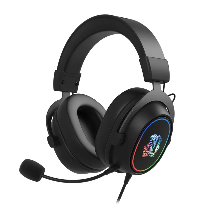 Auricular Gamer Raptor Inferno Pro Rgb 7.1 Usb Negro 1-0417612