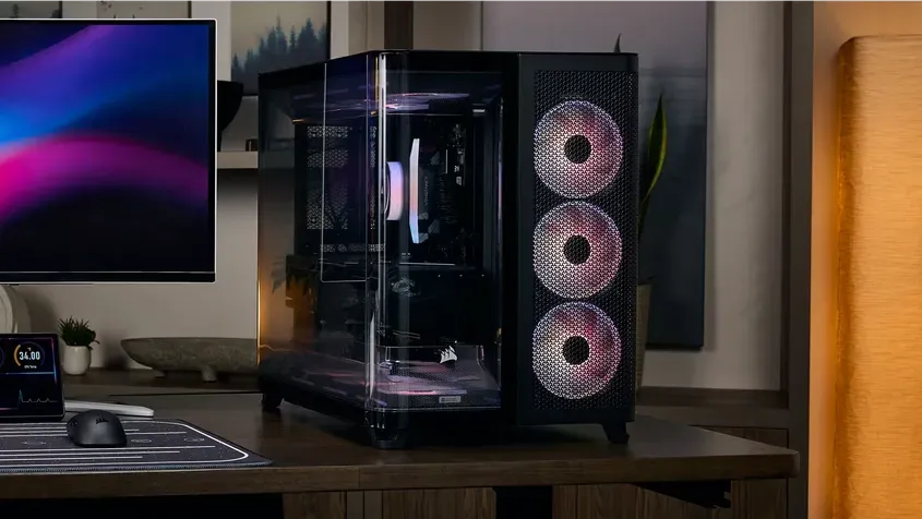 Gabinete Corsair AIR 5400 LX LINK Mid-Tower TG Black 1-0418552