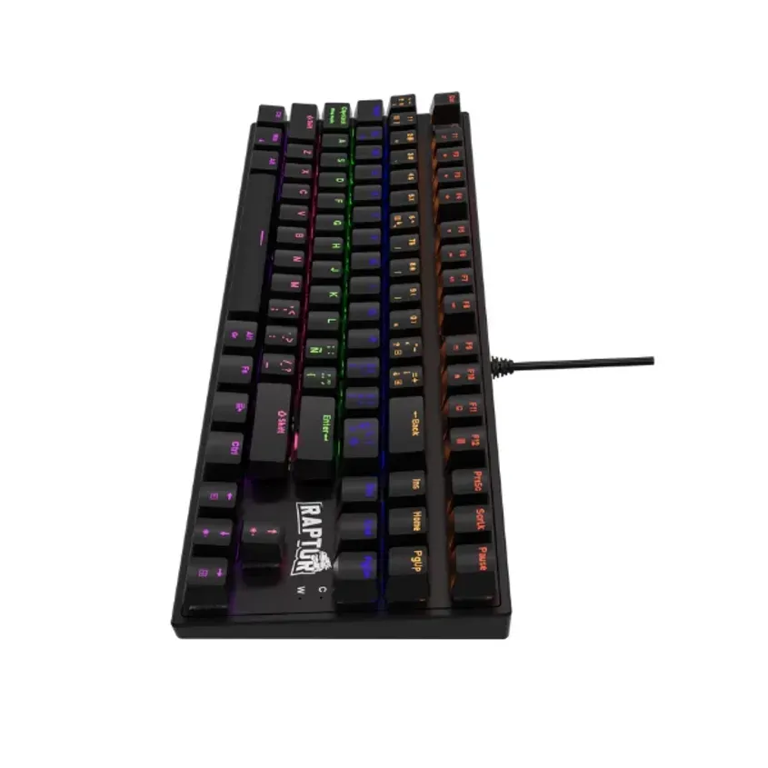 Teclado Gamer Raptor Fireclaw M87 Mecanico Retroiluminado Switch Red Outemu Fireclaw-m87