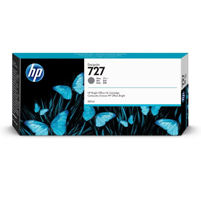 Cartucho Original F9J80A HP 727 300-ml Gray Ink Cartridge 1-0418150