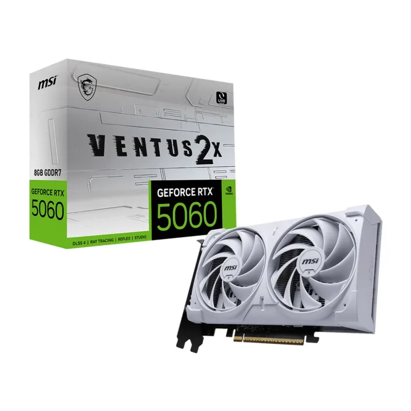 VGA MSI GeForce RTX 5060 8G VENTUS 2X OC WHITE 1-0418196