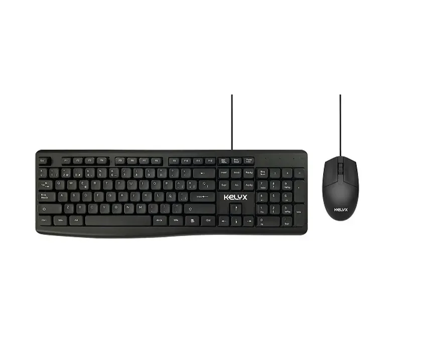 Teclado+Mouse Kelyx USB Cableado Negro 1-0417313