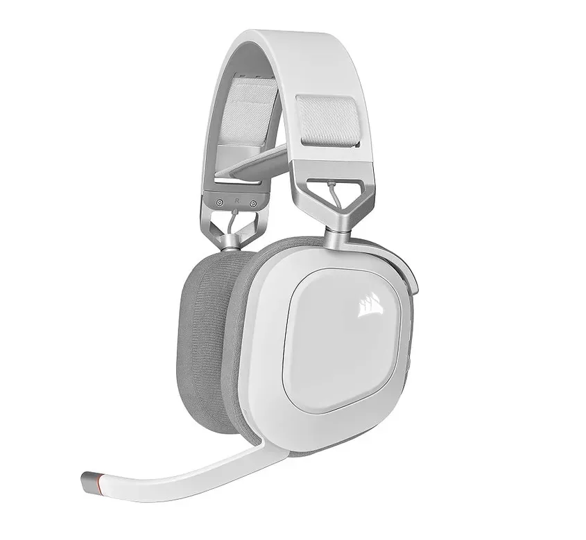 Auricular Corsair HS80 RGB Wireless Spatial Audio White 1-0416651