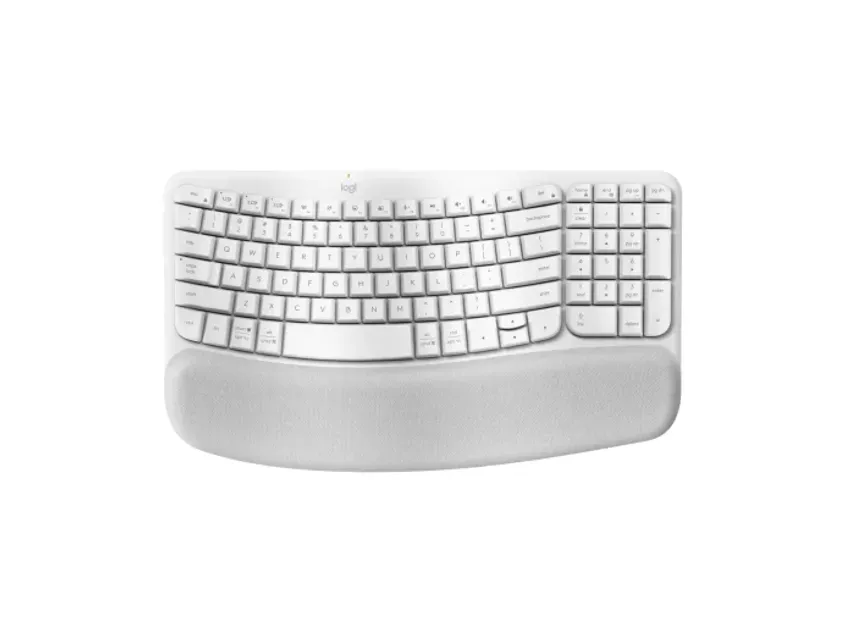 Teclado Logitech Wireless Wave Keys Ergo White Esp 920-012279 1-0415785