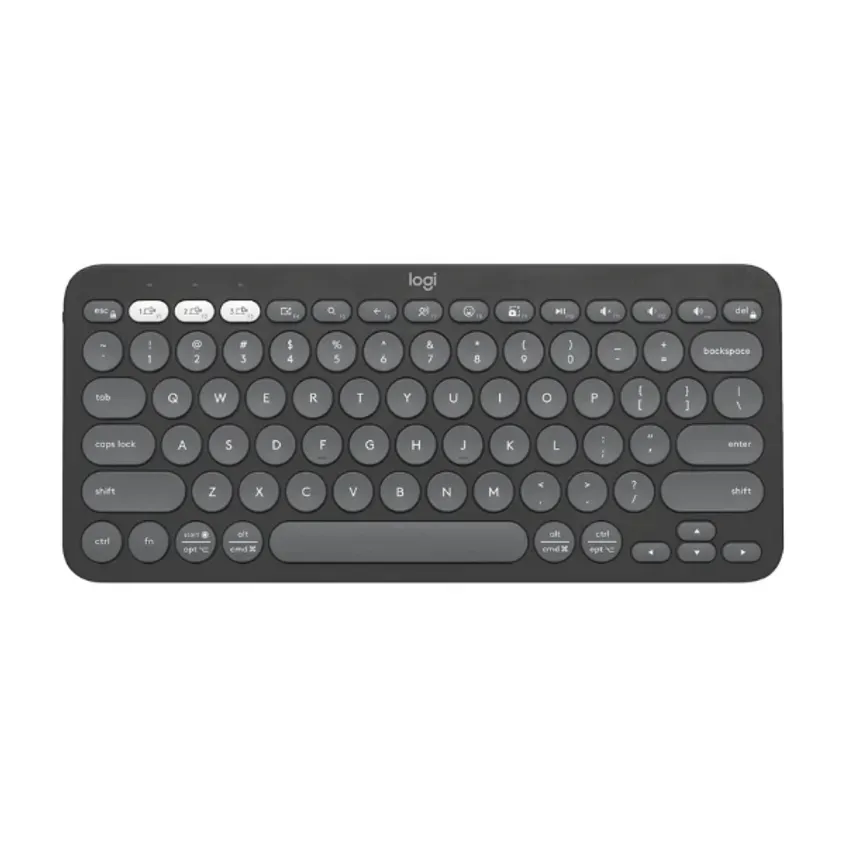 Teclado Logitech Bluetooth K380s Pebble Grafito Teclas Redondas K380s-gra