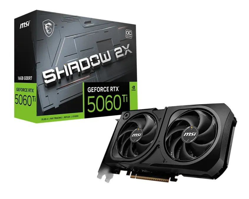 VGA MSI GeForce RTX 5060 Ti 16G SHADOW 2X OC PLUS 1-0417875