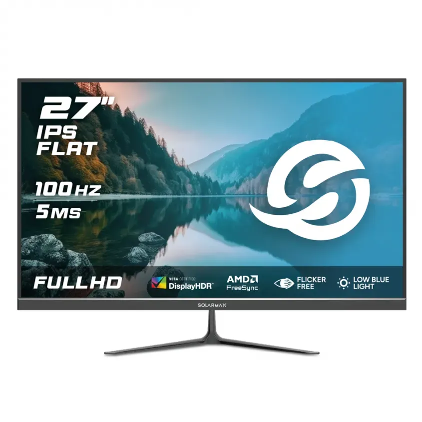 MONITOR SOLARMAX 27 100 HZ IPS FRAMELESS FHD HDMI VGA 4-122559