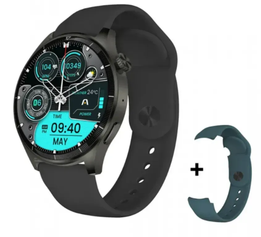 SMARTWATCH ARGOMTECH C61 BLACK ALUMINIUM 2 STRAPS INCLUIDED BLACK Y GREEN 1.45 DISPLAY 4-120843