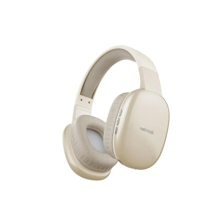 Auricular Vincha Bluetooth BEIGE Netmak