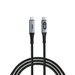 Cable Verbatim 100w Display tipo C a USB-C Kevlar 120cm Negro V31848