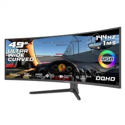 MONITOR SOLARMAX 49 FRAMELESS DQHD 144 HDMI+DP RGB BLACK 4-123599