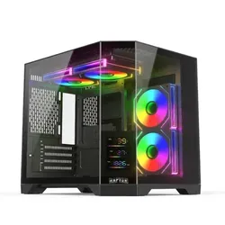 Gabinete Raptor Eclypse PRO TG x2 Mid-Tower ARGB Fan x4 c/display